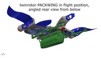 twinrotor packwing in flight position 7